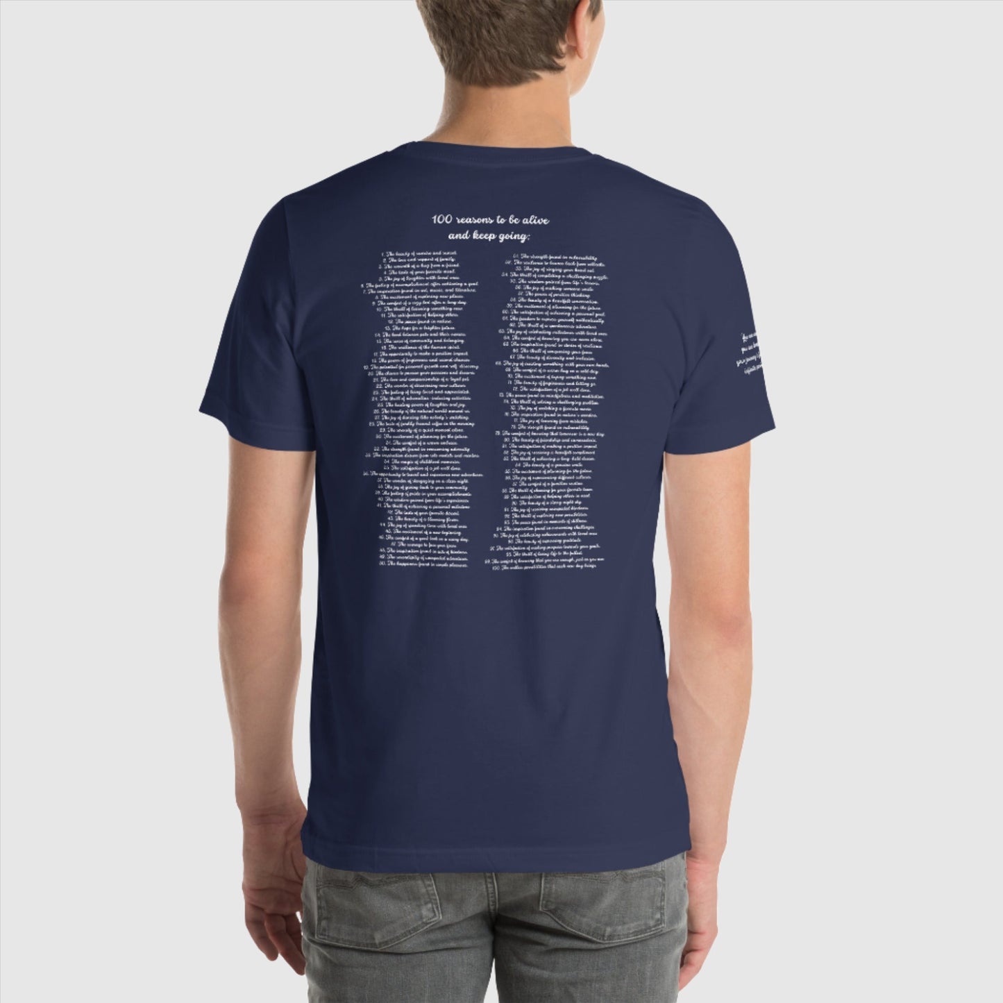Custom Unisex 100 Reasons to Keep Going Sweatshirt T-Shirt | PERSONALIZED - ChoreGirl