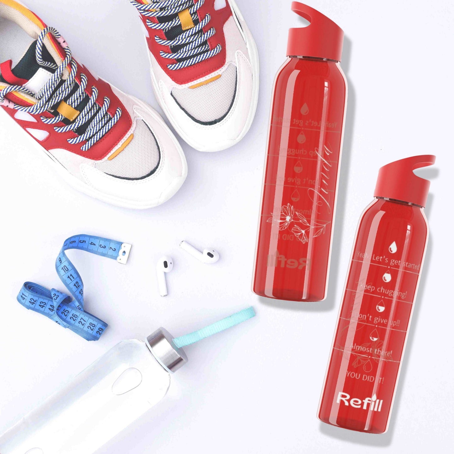 Custom Name "The Flower" Sky Water Bottle | PERSONALIZED - ChoreGirl