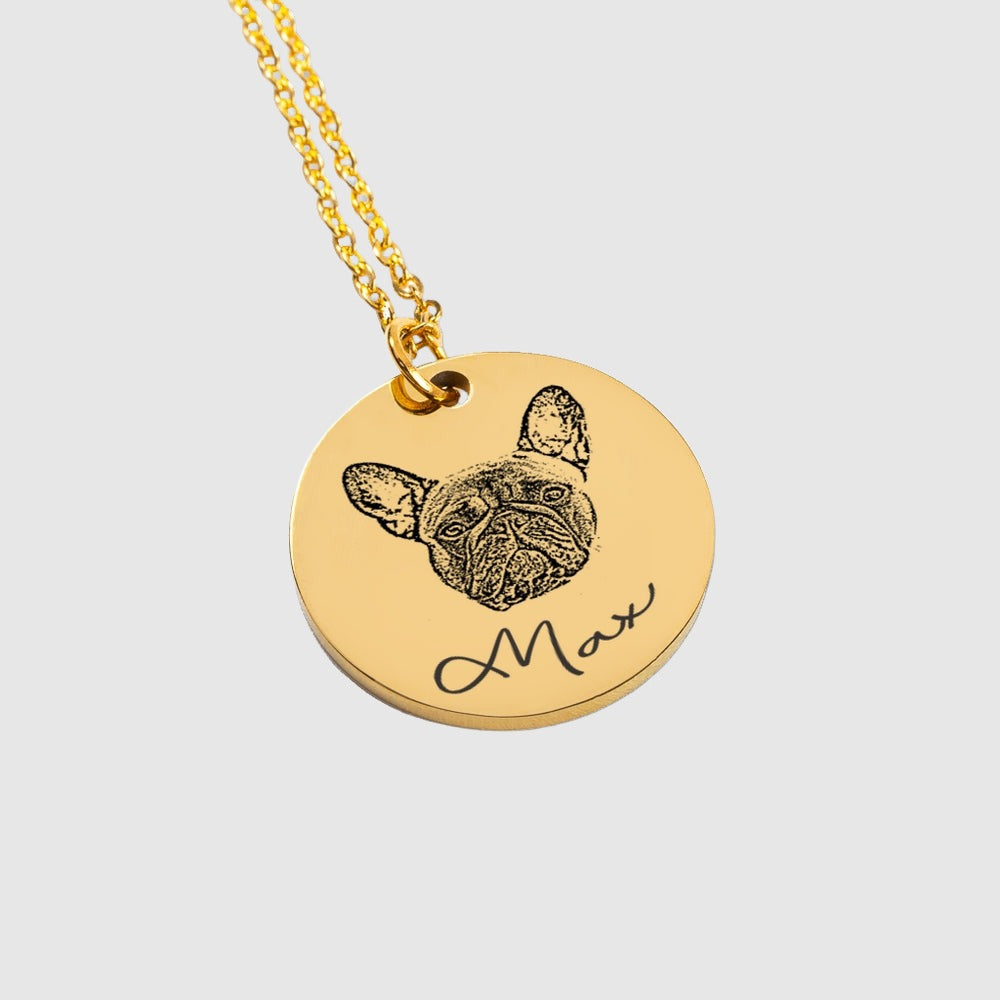 Custom Unisex Pet Portrait Necklace | PERSONALIZED - ChoreGirl