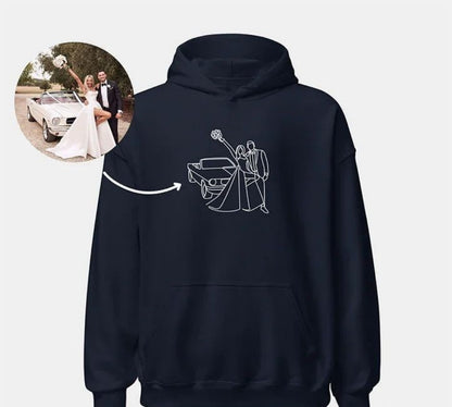 Unisex Custom Photo Embroidered Hoodie With Long Sleeves And Loose Fit | PERSONALIZED - ChoreGirl