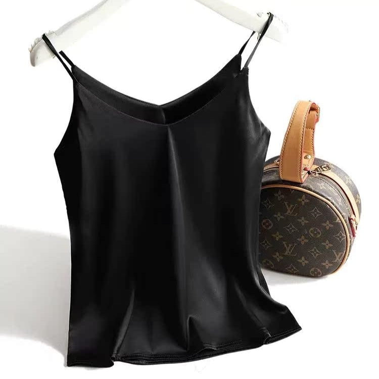 Women's Italian Camisole Spaghetti Strap V-neck Top - ChoreGirl