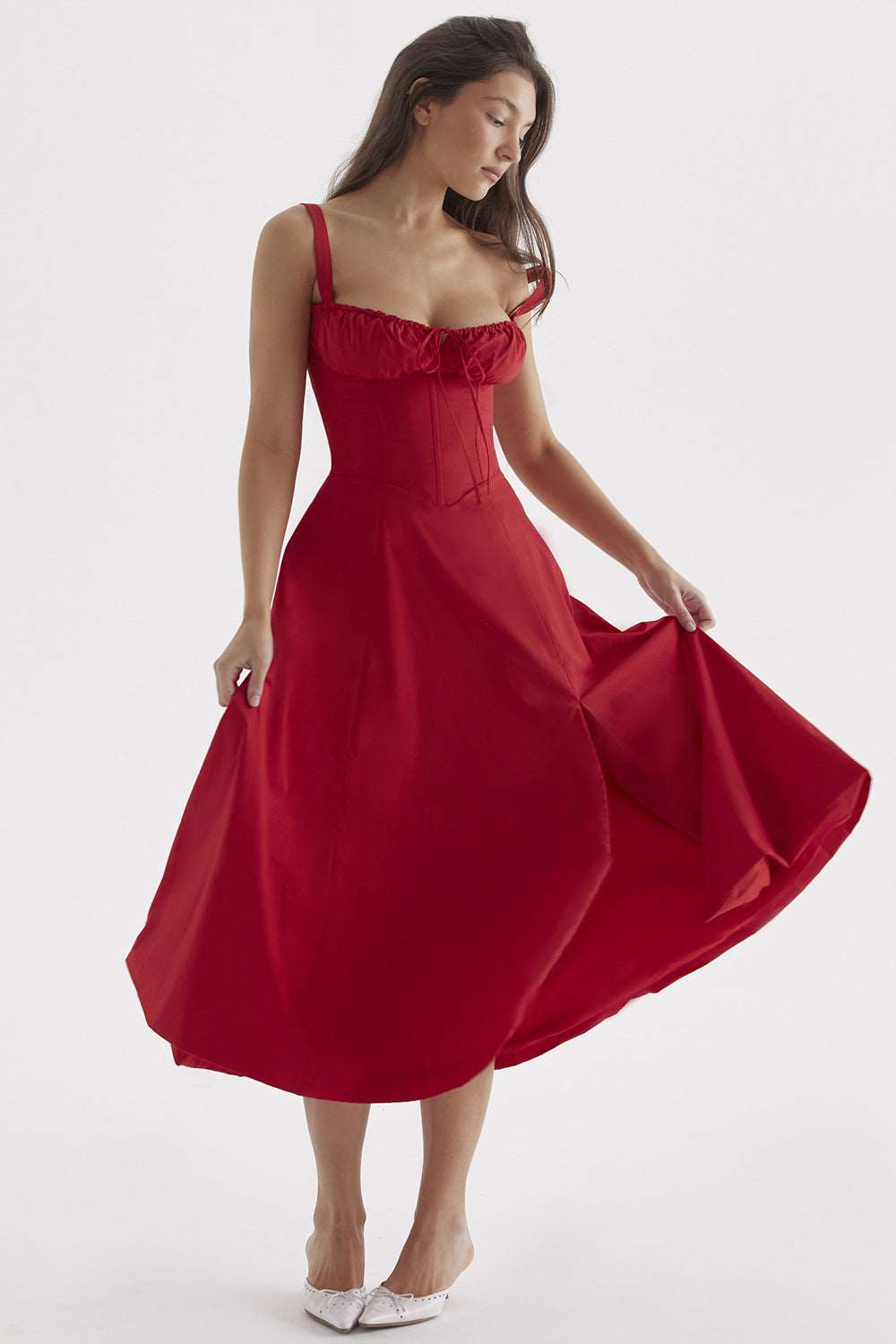 Women's Floral Print Dress With Straps - ChoreGirl