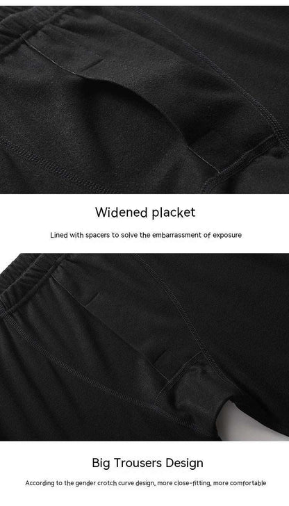 Men's Round Neck Fleece-lined Thermal Loungewear - ChoreGirl