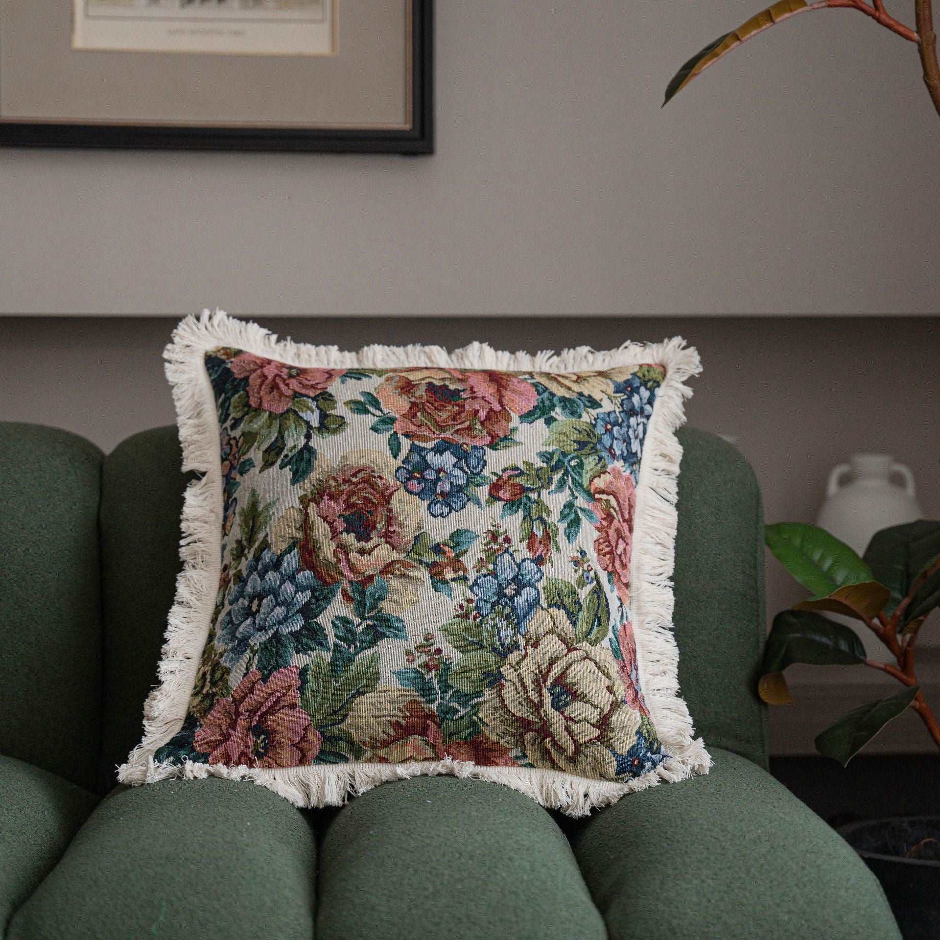 American Jacquard Multicolor Couch Pillow Case (NO INSERT PILLOW) - ChoreGirl