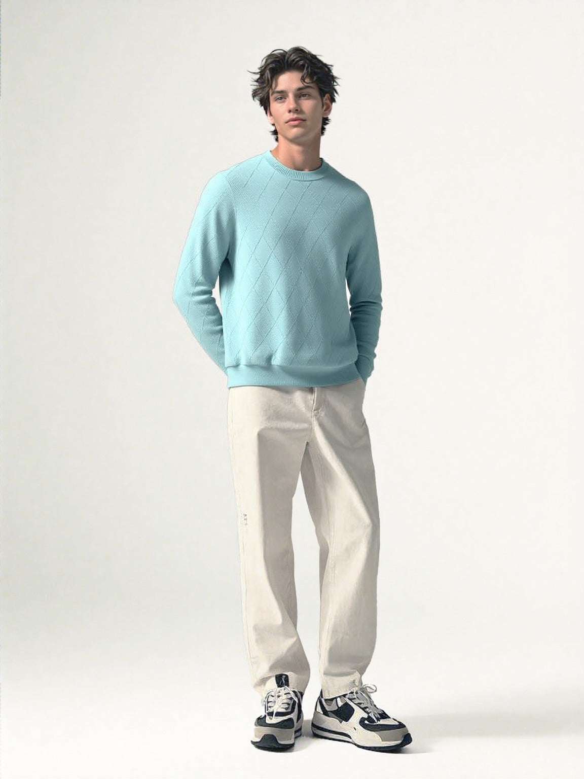 Men's Round Neck Woolen Sweater