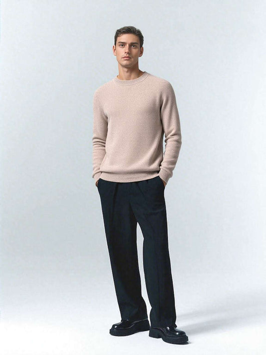 Men's Round-neck Long-sleeved Thin Loose Fit Pullover