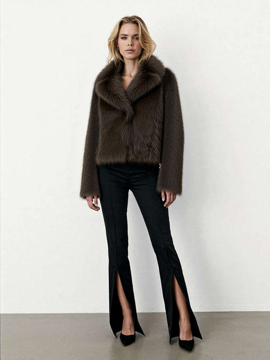 Women's Casual Long Sleeve Soft Furry Coat