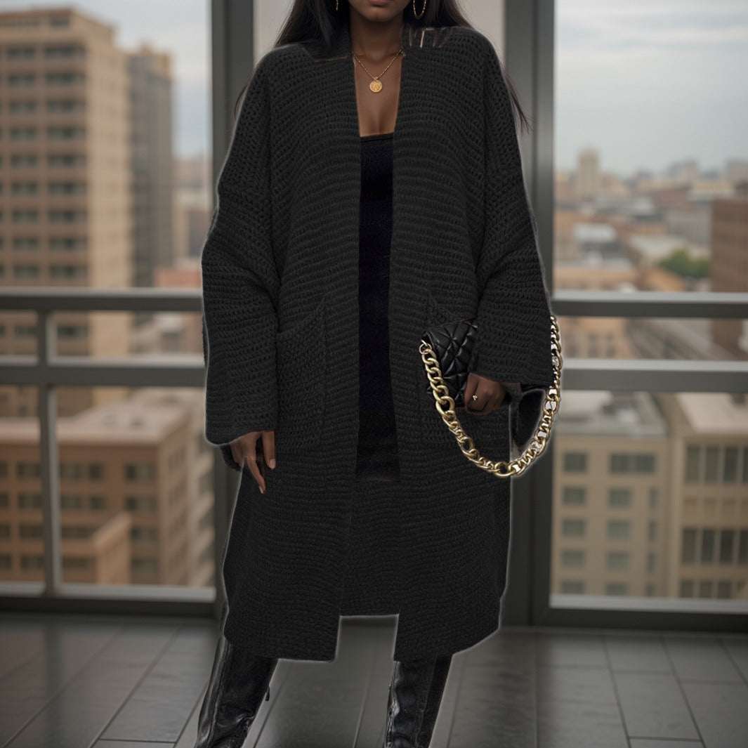 Women's Loose and Long Thick Cardigan Coat
