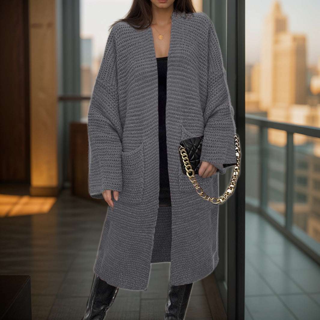 Women's Loose and Long Thick Cardigan Coat