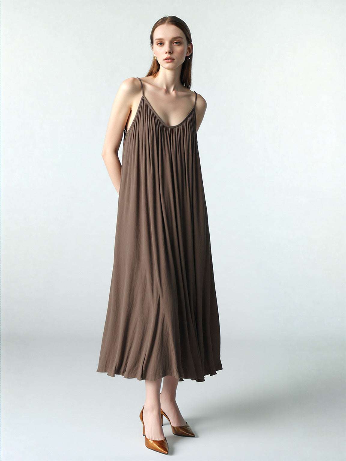Women's Elegant Silk Satin Loose Sling Dress