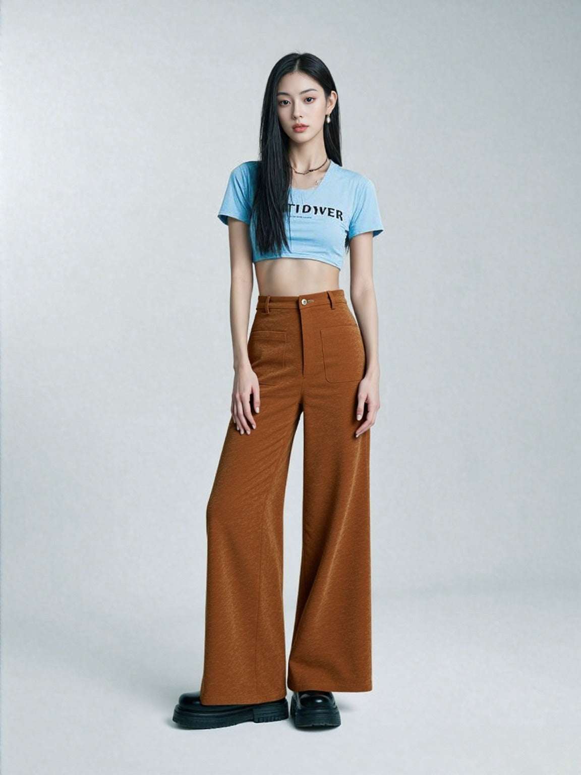 Women's Retro Corduroy Straight-leg Loose Trousers