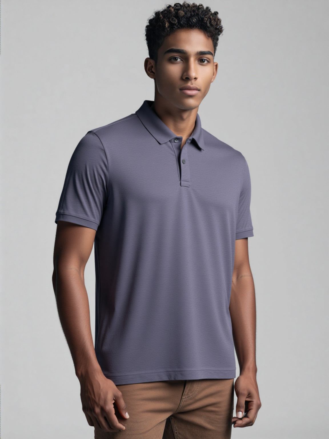 Men's Tencel Lyocell Natural Silk Short-sleeved Polo T-shirt - ChoreGirl