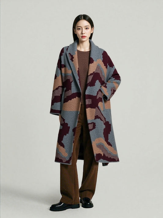 Women's Long Knitted Cardigan Coat - ChoreGirl
