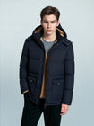 Men's Warm Velvet Padded Hooded Coat