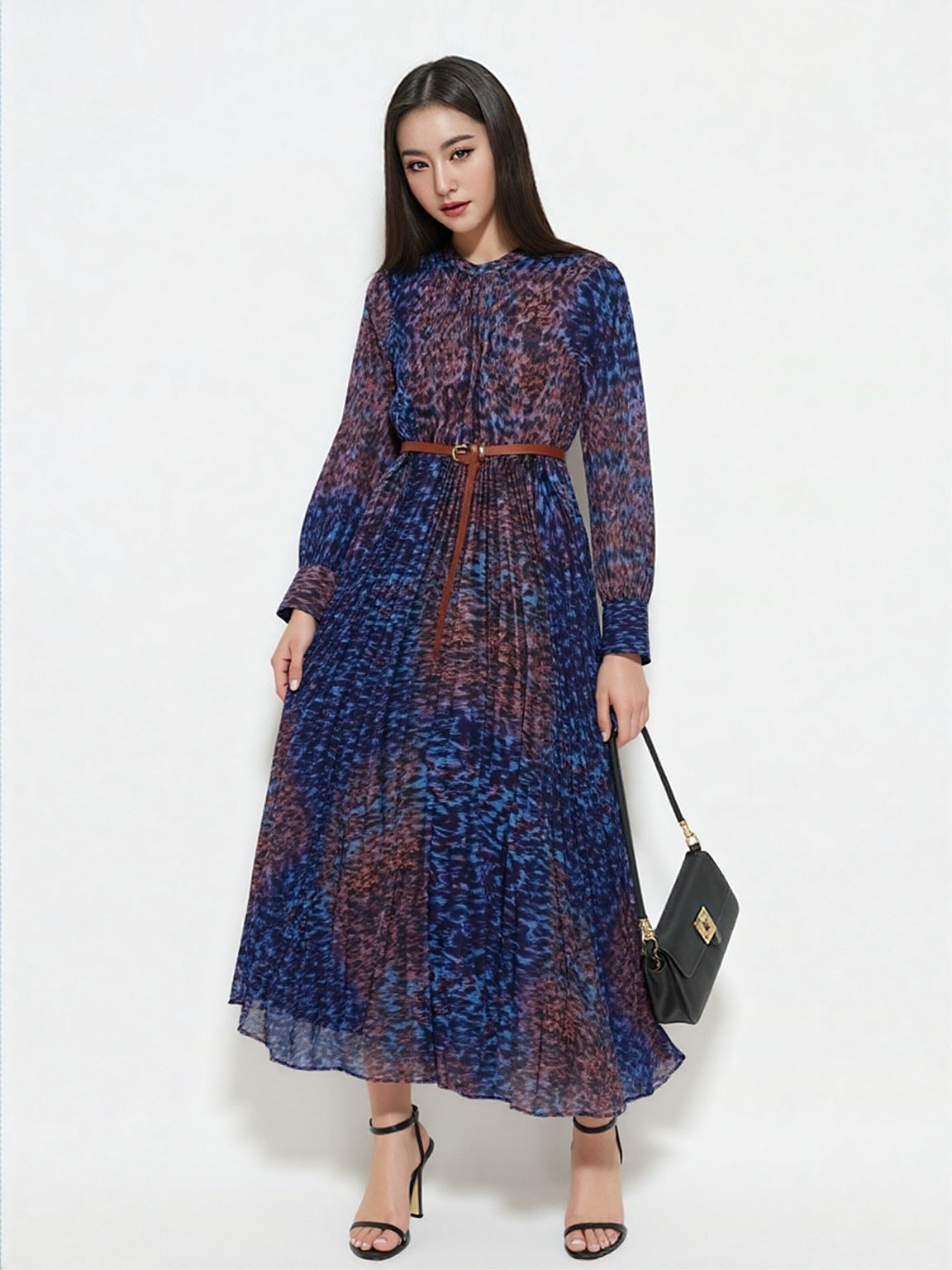 Women's Princess of Wales Inspired Blue-Purple Dress - ChoreGirl