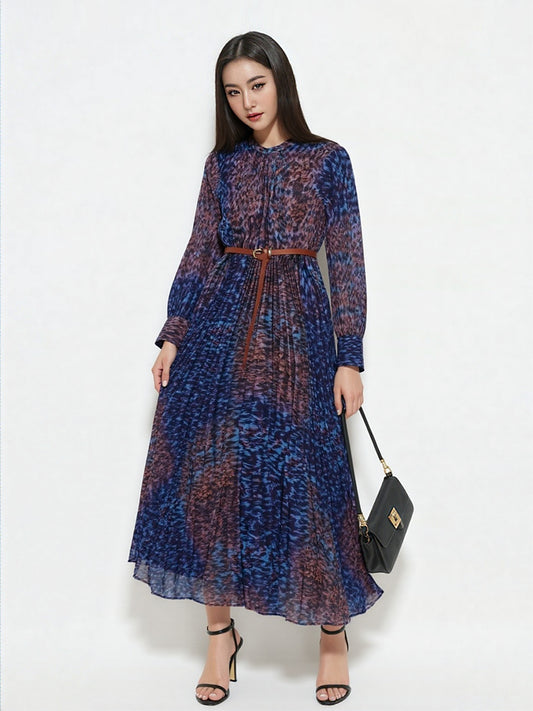 Women's Princess of Wales Inspired Blue-Purple Dress - ChoreGirl