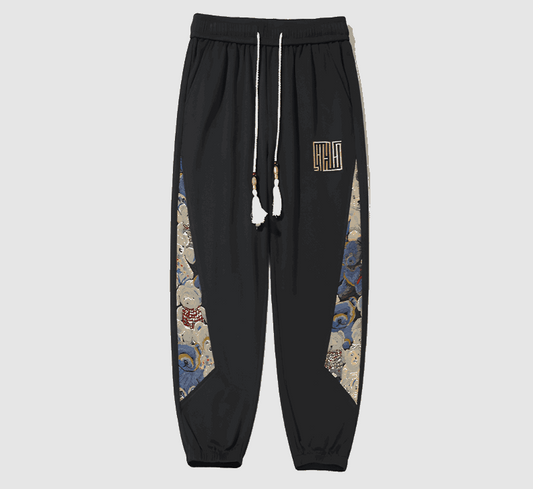 Men's Stitching Patch Pattern Sweatpants - ChoreGirl
