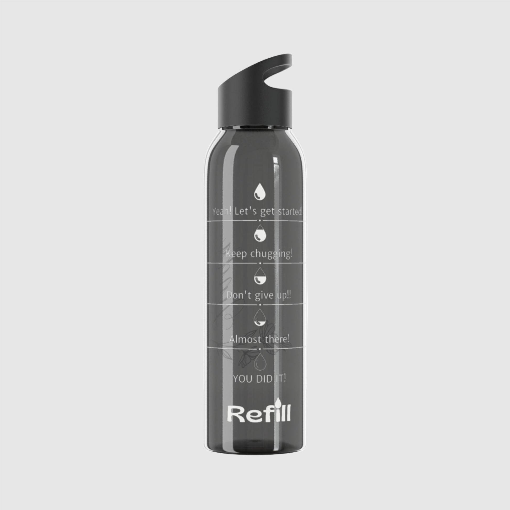 Custom Name "The Flower" Sky Water Bottle | PERSONALIZED - ChoreGirl