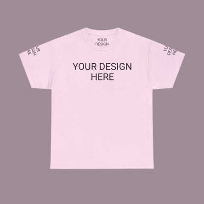 Unisex Custom Design Heavy Cotton Tee T-Shirt | Gildan 5000 | PERSONALIZED - ChoreGirl