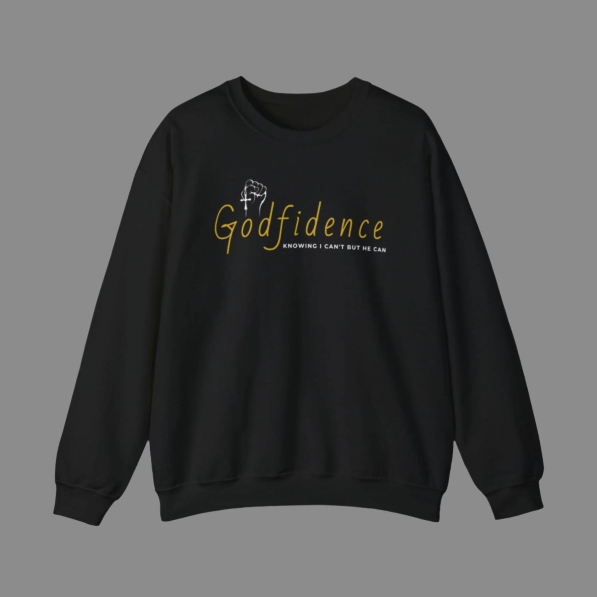 Custom Unisex Godfidence Heavy Blend Crewneck Sweatshirt | PERSONALIZED - ChoreGirl