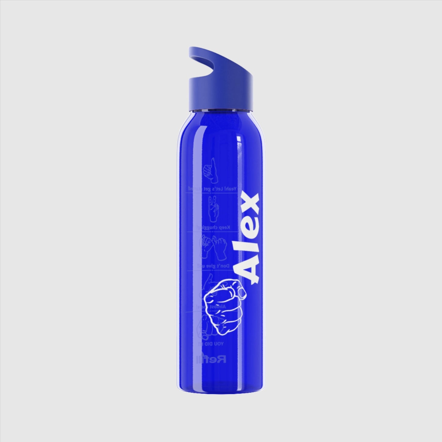 Custom Name "The Strong One" Sky Water Bottle | PERSONALIZED - ChoreGirl