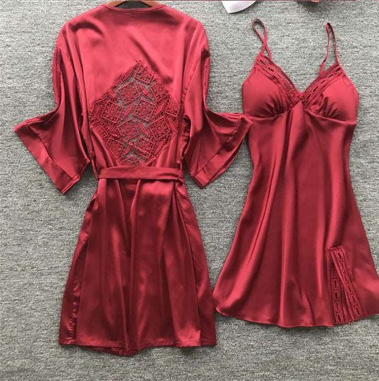 Women's Elegant Two-piece Pajamas Set - ChoreGirl