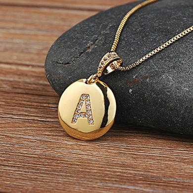 Fashion Jewelery Letter Necklace with Glossy Diamonds - ChoreGirl
