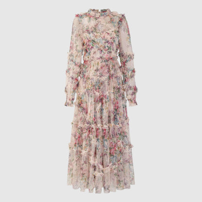 Women's Elegant Organza Pleated Dress - ChoreGirl