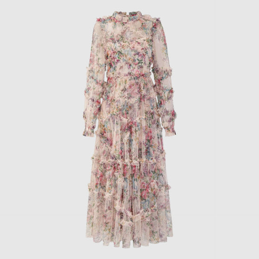 Women's Elegant Organza Pleated Dress - ChoreGirl