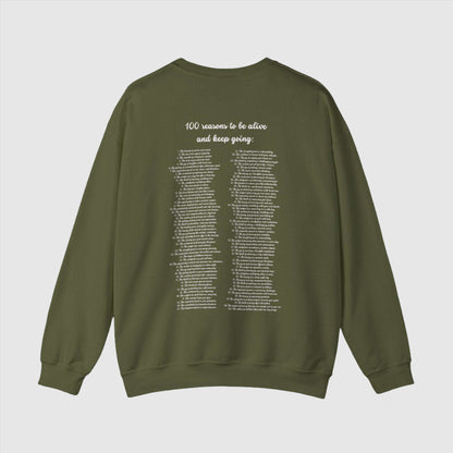 Custom 100 Reasons to Keep Going Unisex Heavy Blend Crewneck Sweatshirt | PERSONALIZED - ChoreGirl
