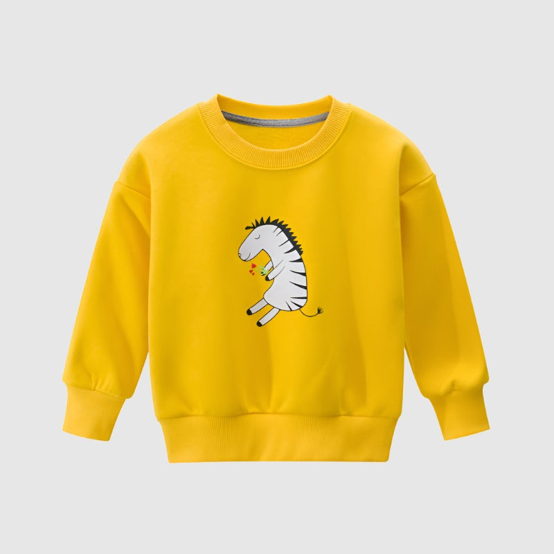 Kids Cute Animal Print Sweatshirt - ChoreGirl