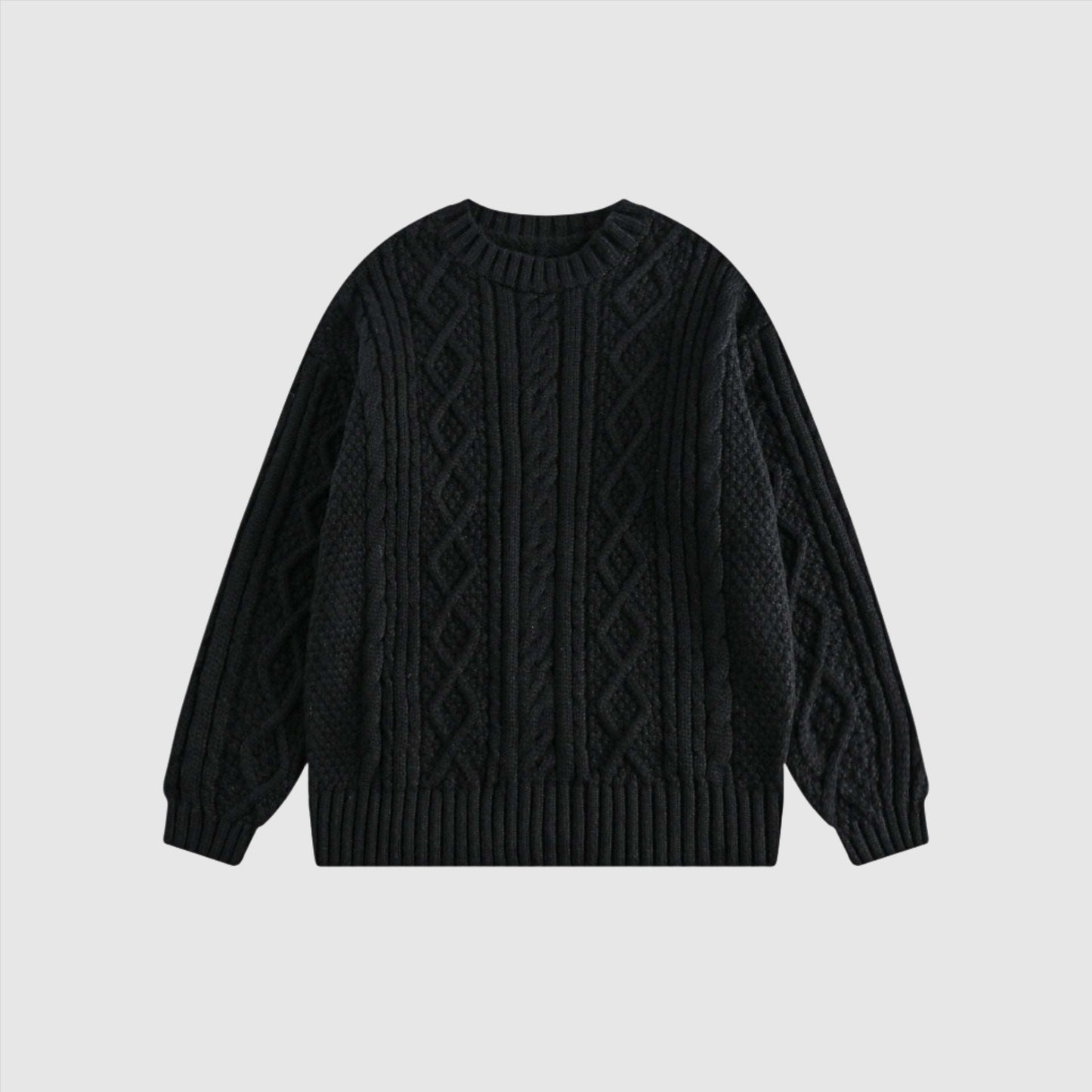 Unisex Retro Twist Knitted Couple Sweater - ChoreGirl