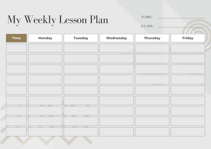 Custom Timetable with Colorful Designs - Available in German and English | PERSONALIZED - ChoreGirl