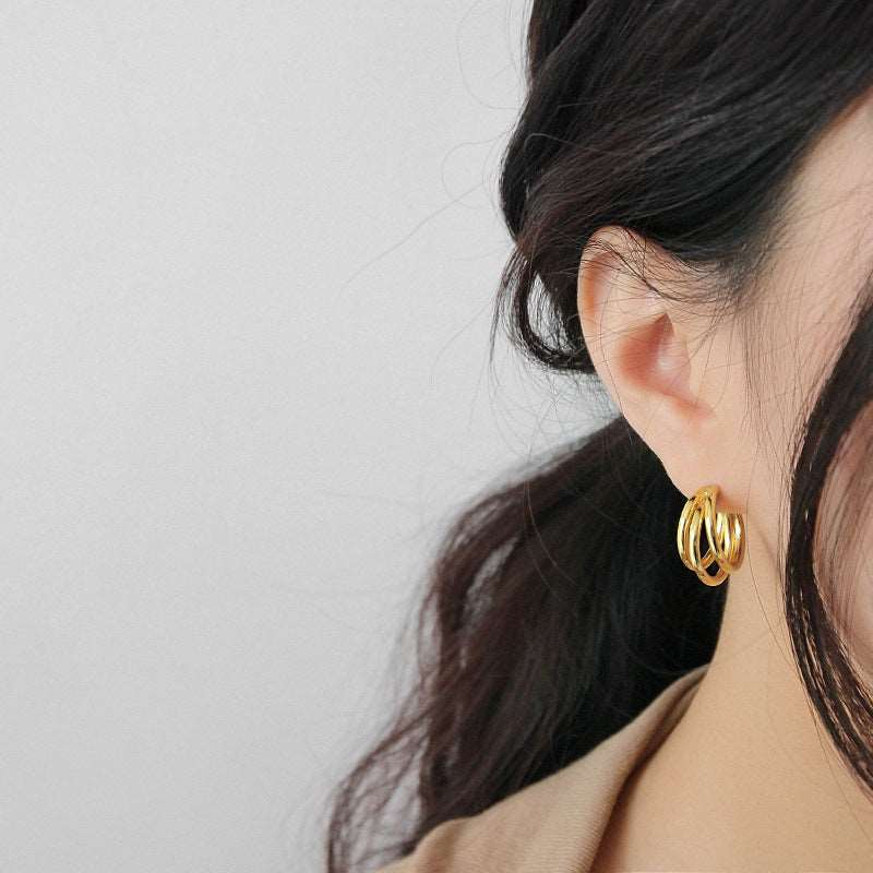 Women's Circle Rings S925 Sterling Silver Earrings - ChoreGirl