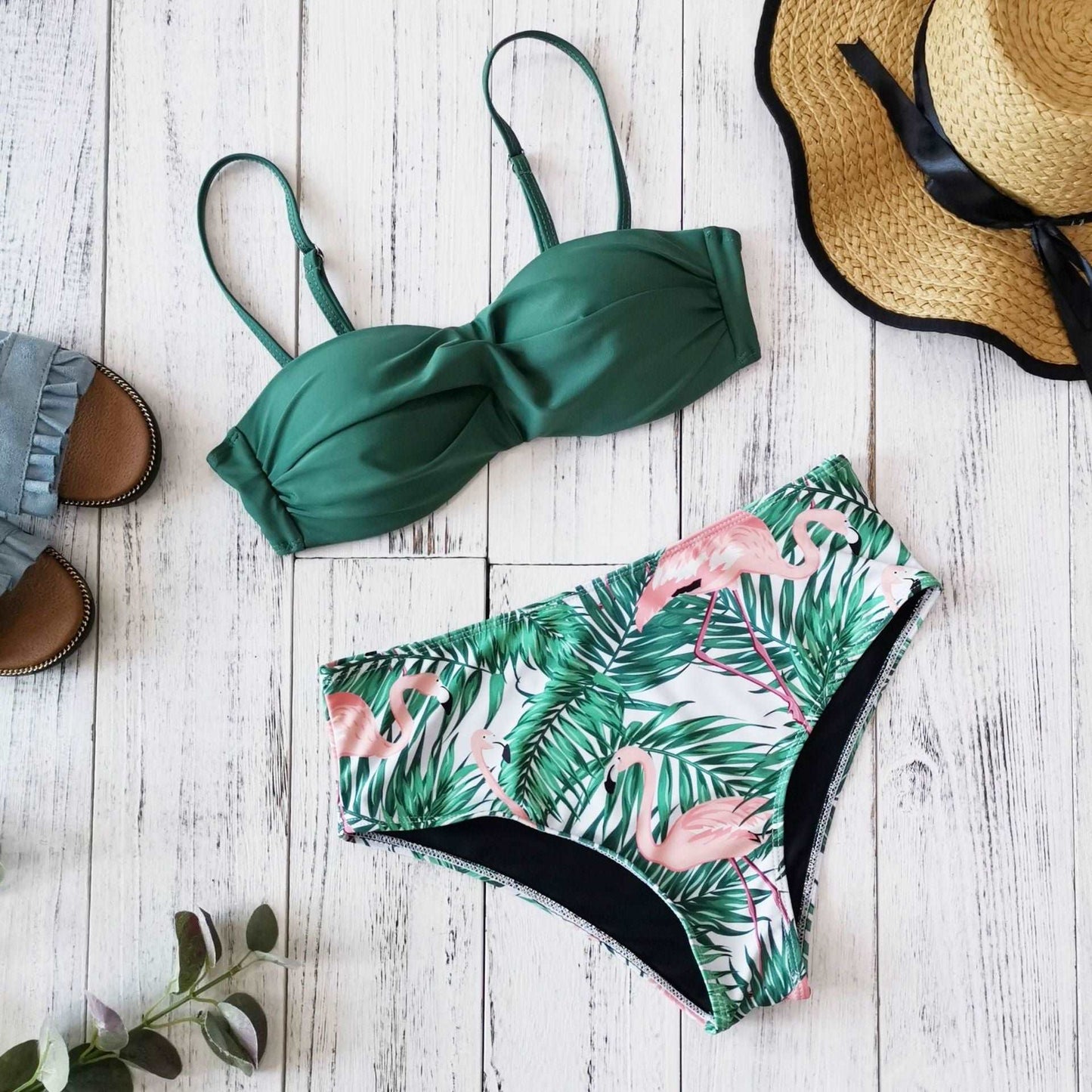 Women's High Waist Printed Bikini Swimsuit - ChoreGirl
