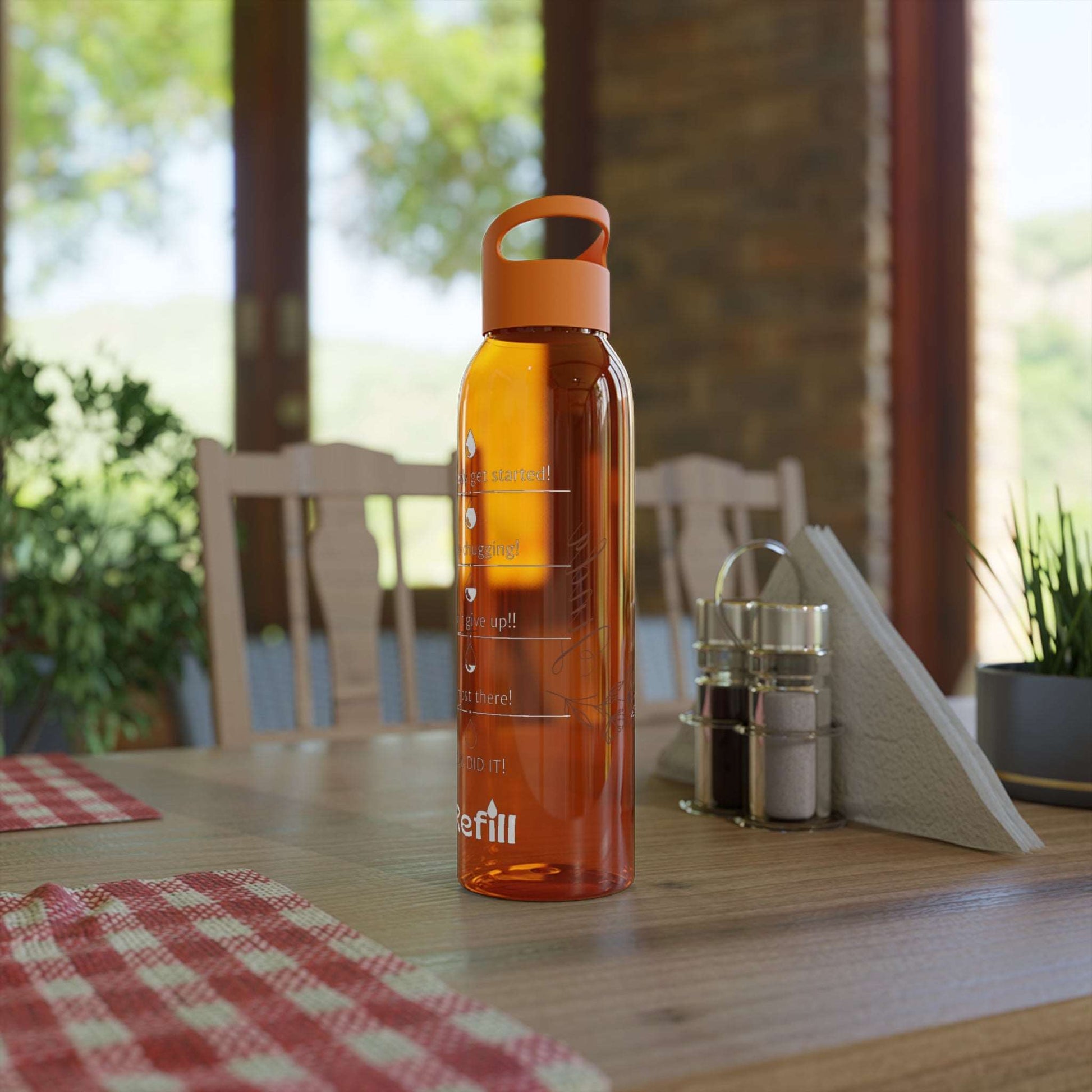 Custom Name "The Flower" Sky Water Bottle | PERSONALIZED - ChoreGirl