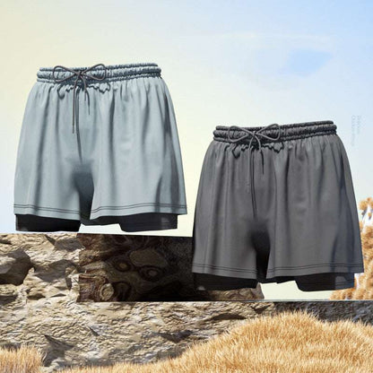 Men's 2-in-1 Breathable Loose Quick Drying Swimming Shorts - ChoreGirl