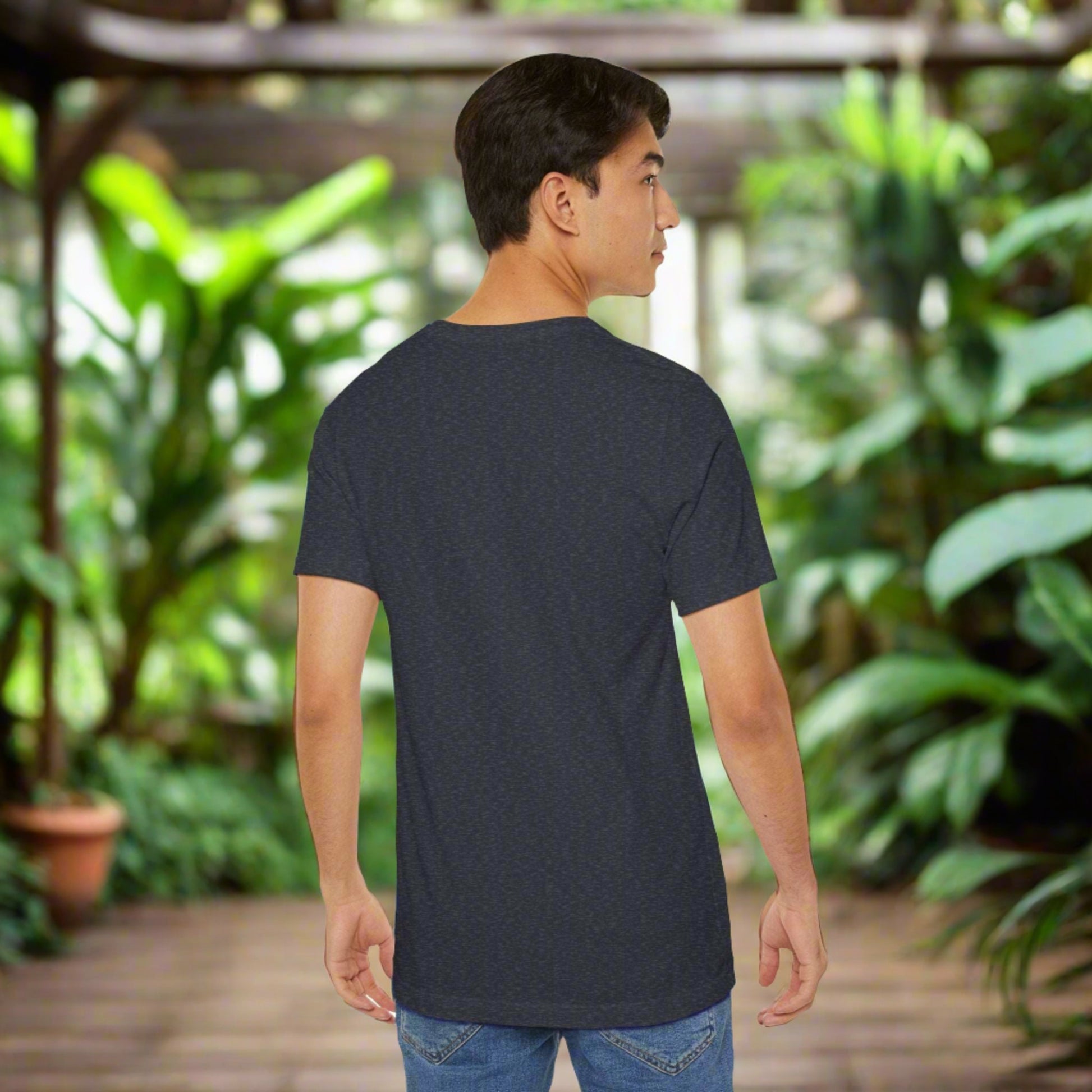 Custom Unisex Vintage Gardening Style Blue Flower Jersey Short Sleeve Tee | PERSONALIZED - ChoreGirl
