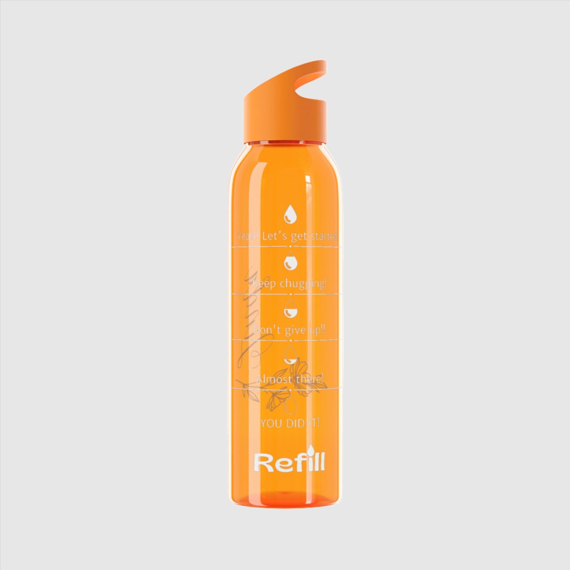 Custom Name "The Flower" Sky Water Bottle | PERSONALIZED - ChoreGirl