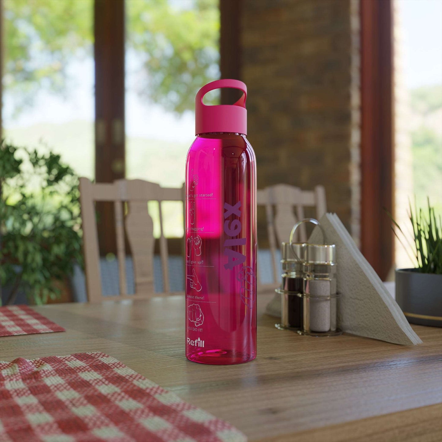 Custom Name "The Strong One" Sky Water Bottle | PERSONALIZED - ChoreGirl