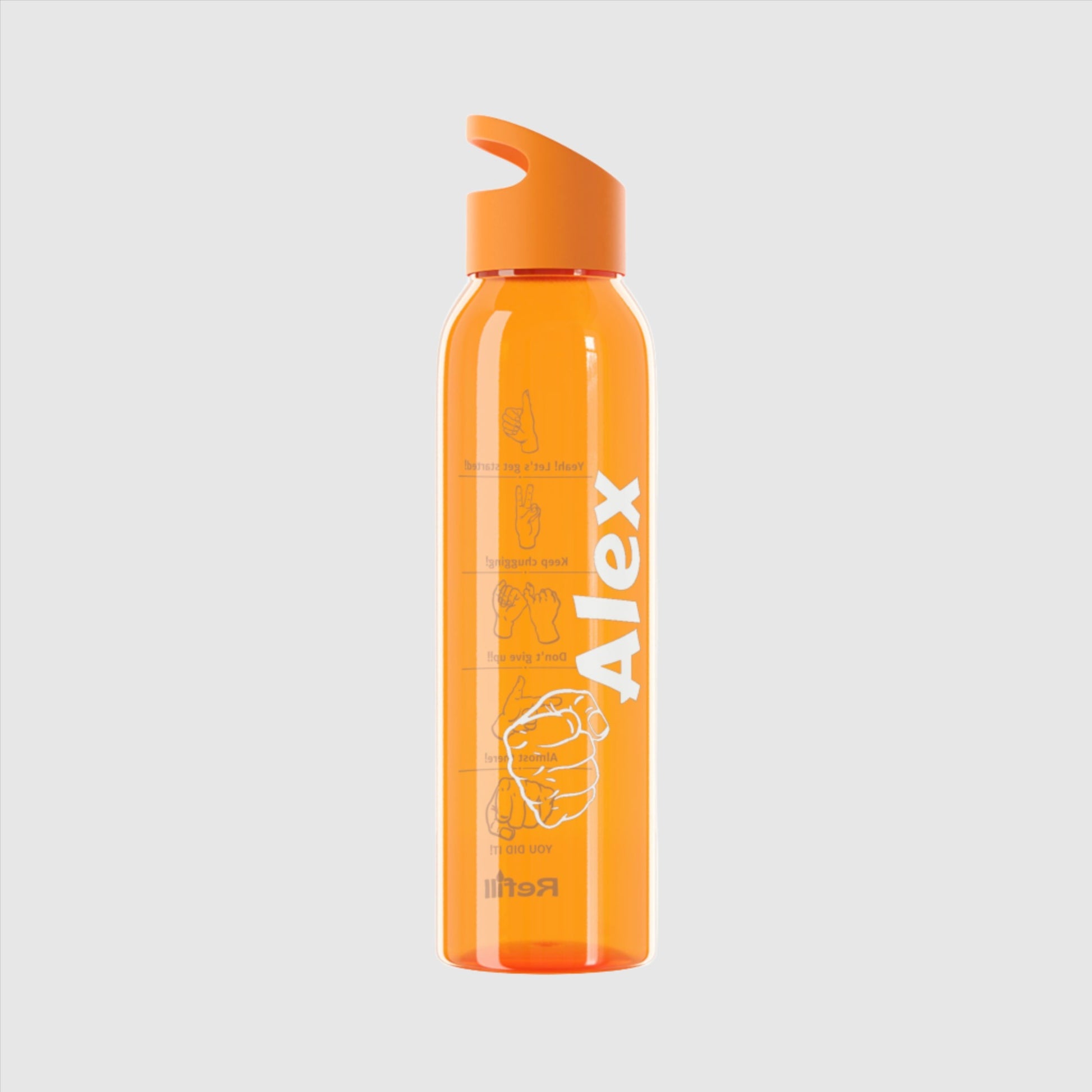 Custom Name "The Strong One" Sky Water Bottle | PERSONALIZED - ChoreGirl