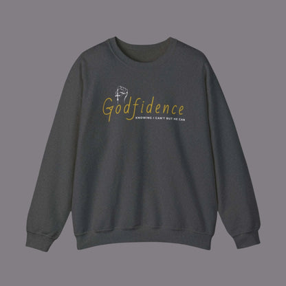 Custom Unisex Godfidence Heavy Blend Crewneck Sweatshirt | PERSONALIZED - ChoreGirl