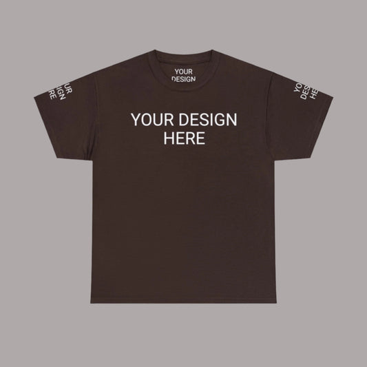 Unisex Custom Design Heavy Cotton Tee T-Shirt | Gildan 5000 | PERSONALIZED - ChoreGirl
