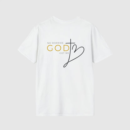 Custom Unisex "No worries, God got me" Softstyle T-Shirt | PERSONALIZED - ChoreGirl