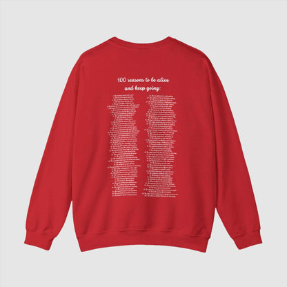 Custom 100 Reasons to Keep Going Unisex Heavy Blend Crewneck Sweatshirt | PERSONALIZED - ChoreGirl