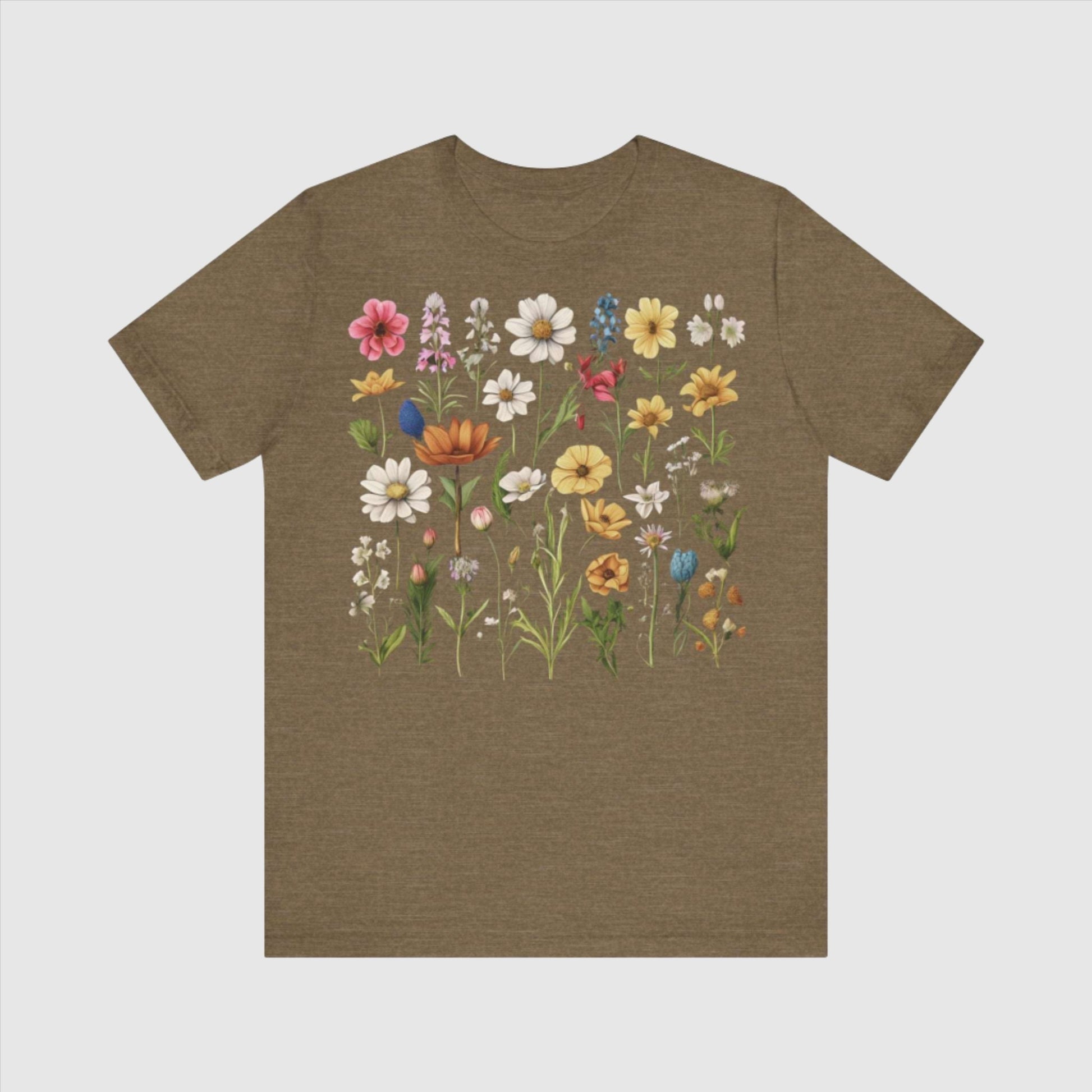 Custom Unisex Vintage Gardening Style Flower Jersey Short Sleeve Tee | PERSONALIZED - ChoreGirl