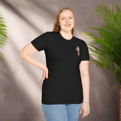 Custom Unisex Blooming Flower Cross Softstyle T-Shirt | PERSONALIZED - ChoreGirl