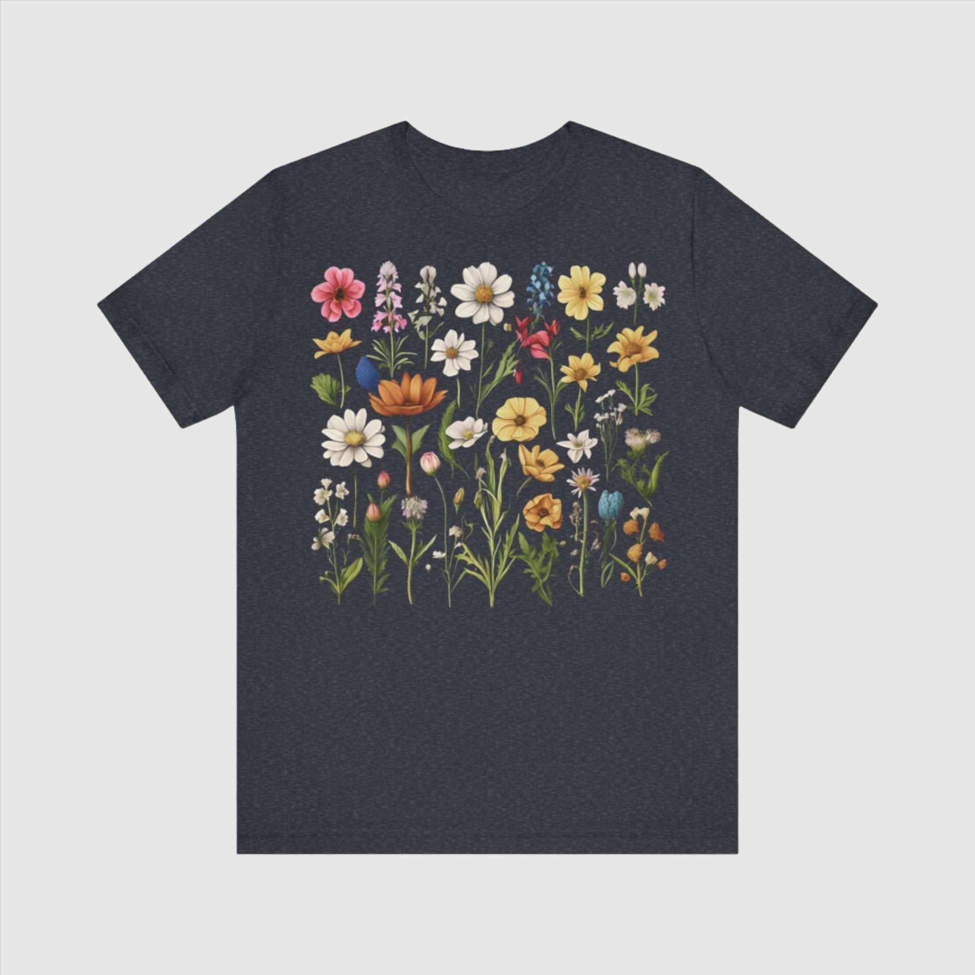 Custom Unisex Vintage Gardening Style Flower Jersey Short Sleeve Tee | PERSONALIZED - ChoreGirl