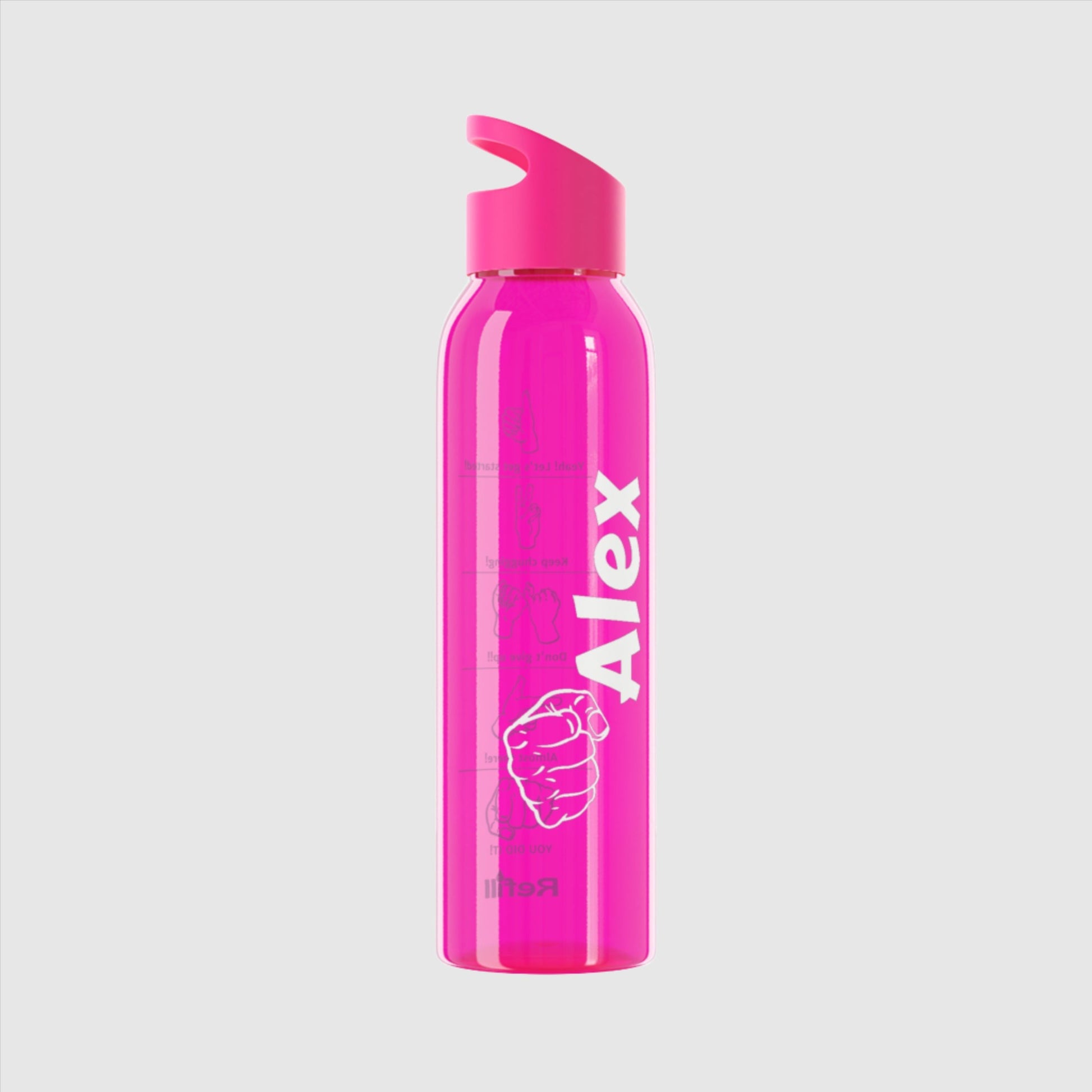 Custom Name "The Strong One" Sky Water Bottle | PERSONALIZED - ChoreGirl