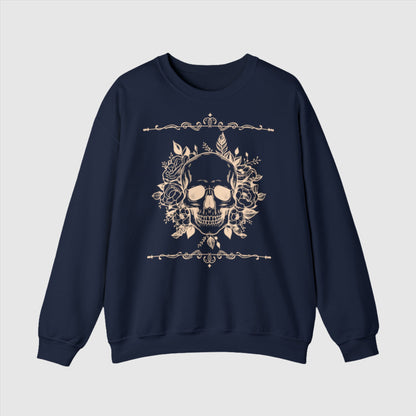 Custom Unisex Vintage Skull Heavy Blend Crewneck Sweatshirt | PERSONALIZED - ChoreGirl